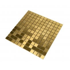 Lux Gold Square (2.3cm x 2.3cm) 29.8cm x 29.8cm Mosaic Tile