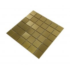 Lux Gold Square Matt (4.8cm x 4.8cm) 30cm x 30cm Mosaic Tile