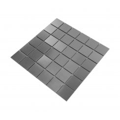Lux Silver Square Matt (4.8cm x 4.8cm) 30cm x 30cm Mosaic Tile