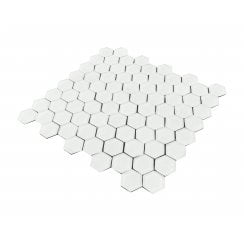 Malla Hexagon White 30cm x 30cm Peel & Stick Mosaic Tile
