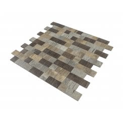 Malla Wood Brick 30cm x 30cm Peel & Stick Mosaic Tile