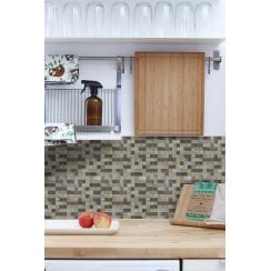 Malla Wood Brick 30cm x 30cm Peel & Stick Mosaic Tile