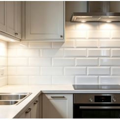 Manhattan White 7.5cm x 30cm Wall Tile