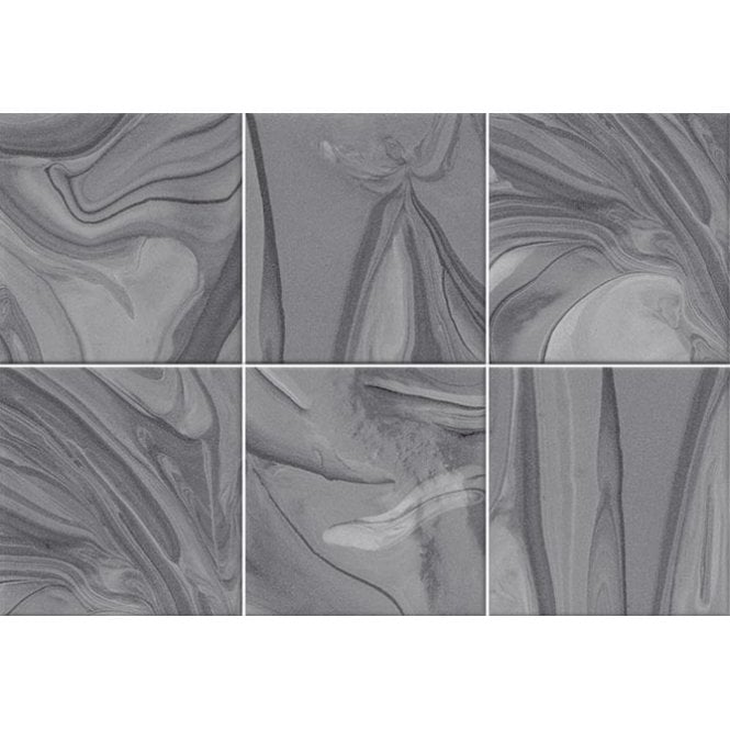 Mankai Silver Grey 23cm x 33.5cm Wall Tile