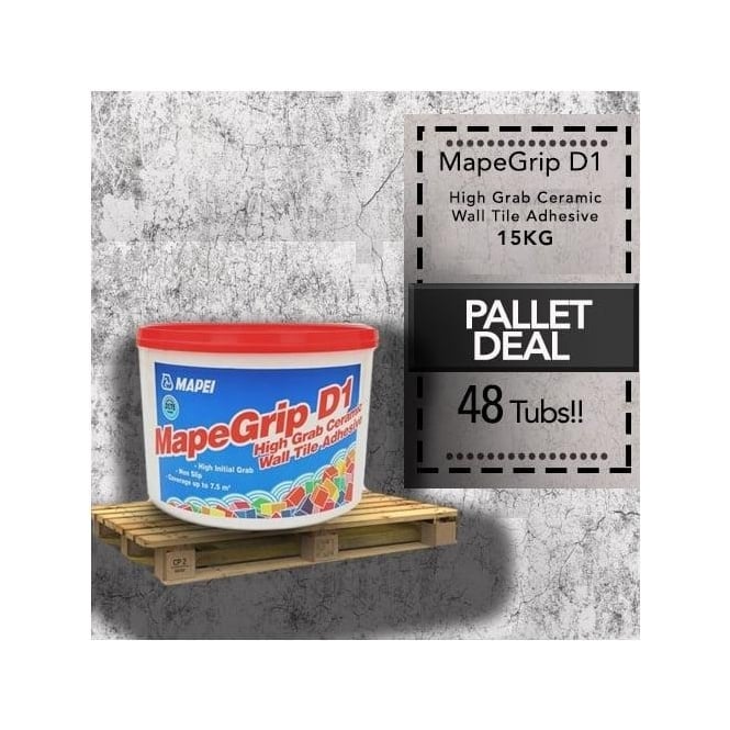 Mapegrip D1 15kg Pallet Deal - 48 Tubs