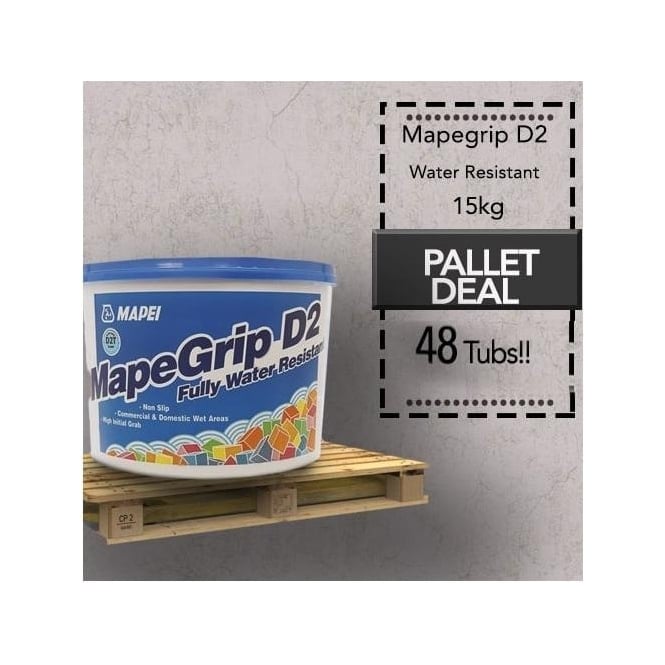 Mapegrip D2 15kg Pallet Deal - 48 Tubs