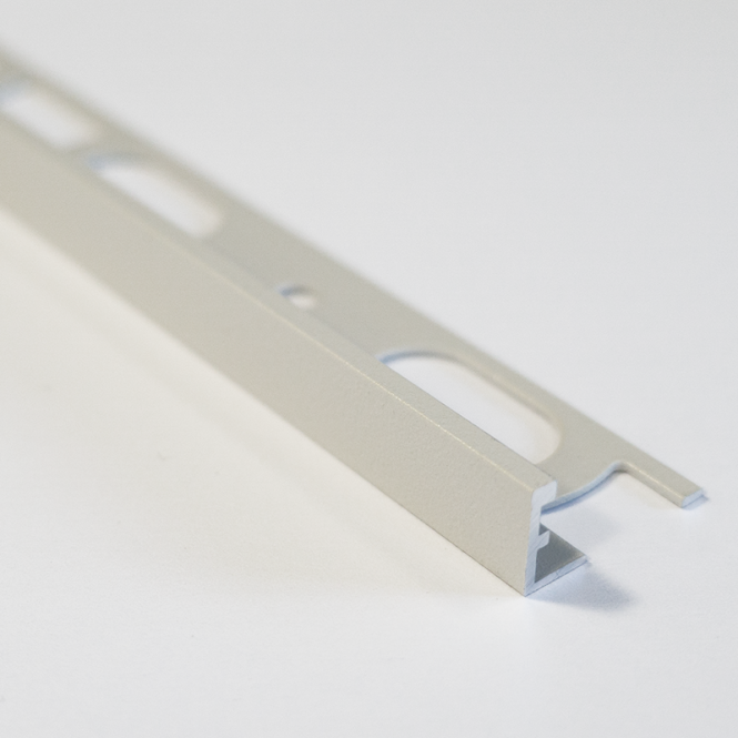  Color Aluminium Straight Edge Tile Trim 103 Moon White 2.7m 10mm
