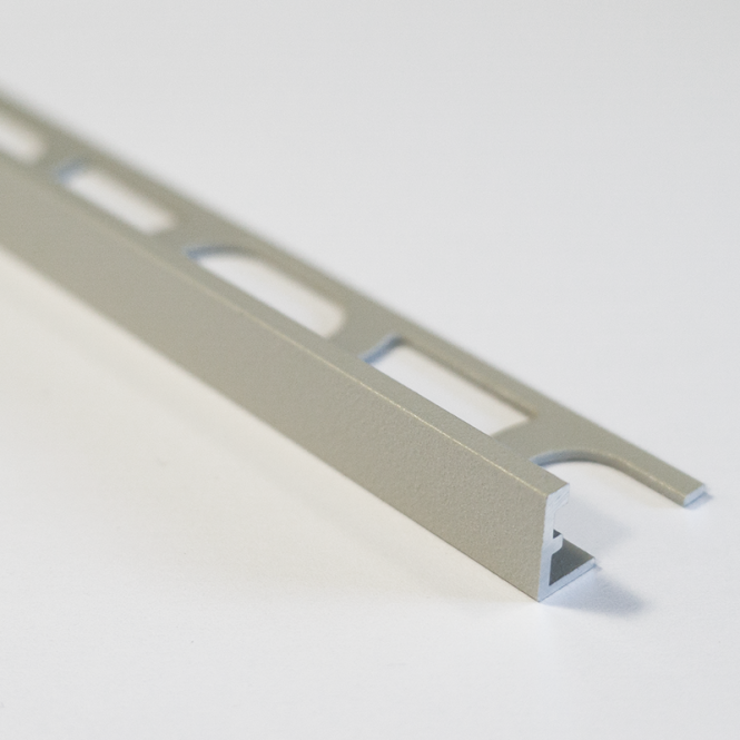  Color Aluminium Straight Edge Tile Trim 111 Silver Grey 2.7m 10mm