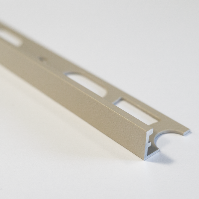  Color Aluminium Straight Edge Tile Trim 123 Ancient White 2.7m 10mm