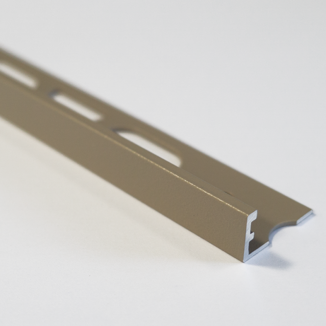  Color Aluminium Straight Edge Tile Trim 133 Sand 2.7m 10mm