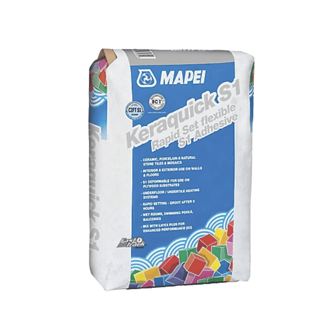  Keraquick S1 Rapid Set Flexible Adhesive White 20kg