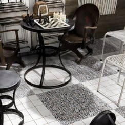 Marrakesh Black Decor 33cm x 33cm Wall & Floor Tile