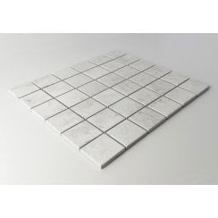 Matt R11 Mineral Blanco Square Porcelain (4.8cm x 4.8cm) 30cm x 30cm Mosaic Tile