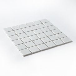 Matt White Square 30.6cm x 30.6cm (4.8cm x 4.8cm) Mosaic Tile