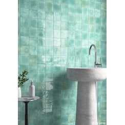 Menorca Aqua 10cm x 10cm Wall Tile