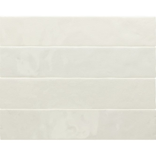 Menorca White 6.5cm x 32.8cm Wall Tile