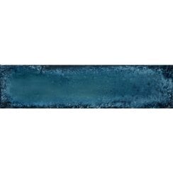Metal Brick Blue Lux 6cm x 24cm Wall Tile