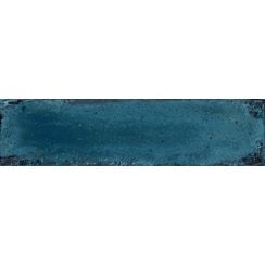 Metal Brick Blue Lux 6cm x 24cm Wall Tile