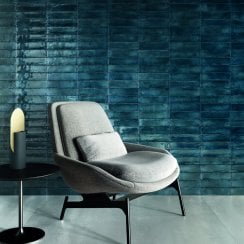 Metal Brick Blue Lux 6cm x 24cm Wall Tile