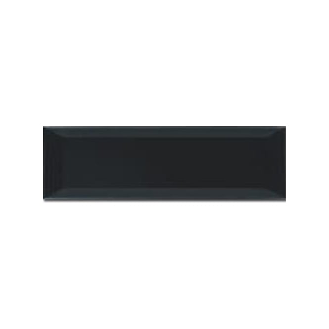 Metro Brick Gloss Black 10cm x 30cm Wall Tile