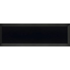Metro Bevelled Gloss Black 10cm x 30cm Wall Tile