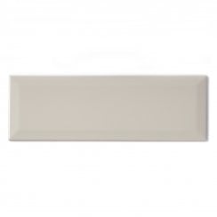 Metro Bevelled Gloss Cream 10cm x 30cm Wall Tile