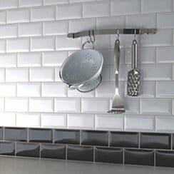Metro Bevelled Gloss White 10cm x 20cm Wall Tile Full Pallet Deal (3600 Pieces)