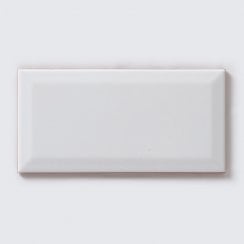 Metro Bevelled Gloss White 10cm x 20cm Wall Tile