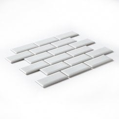 Metro Bevelled Gloss White 29.55cm x 29.1cm (4.5cm x 9.5cm) Mosaic Tile