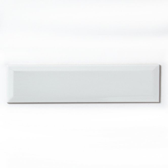 Metro Bevelled Gloss White 7.5cm x 30cm Wall Tile