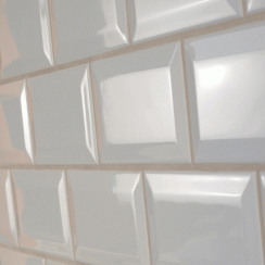 Metro Bevelled Matt White 10cm x 20cm Wall Tile