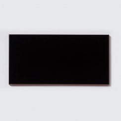 Metro Brick Flat Matt Black 10cm x 20cm Wall Tile