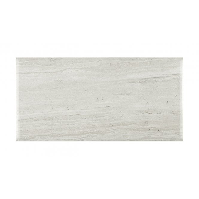 Metro Brick Flat Stone Effect Blanco 7.5cm x 15cm Wall Tile