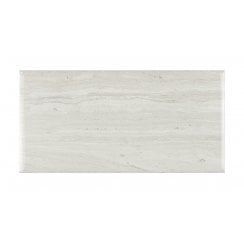Metro Brick Flat Stone Effect Blanco 7.5cm x 15cm Wall Tile