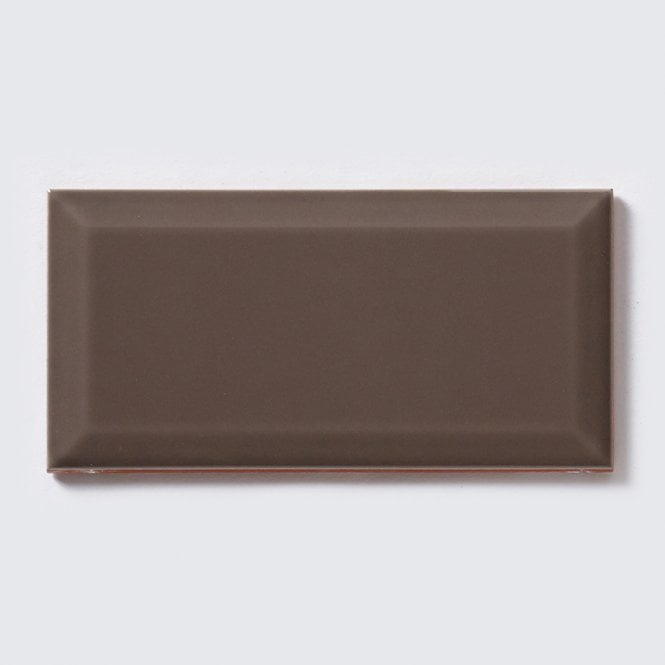 Metro Brick Gloss Dark Grey 10cm x 20cm Wall Tile
