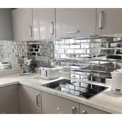 Metro Brick Mirror 8mm 10cm x 30cm Wall Tile