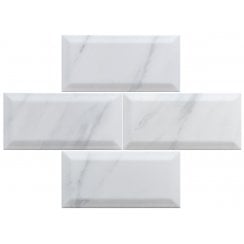 Metro Carrara Gloss 10cm x 20cm Wall Tile