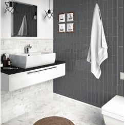 Metro Carrara Matt 7.5cm x 30cm Wall Tile
