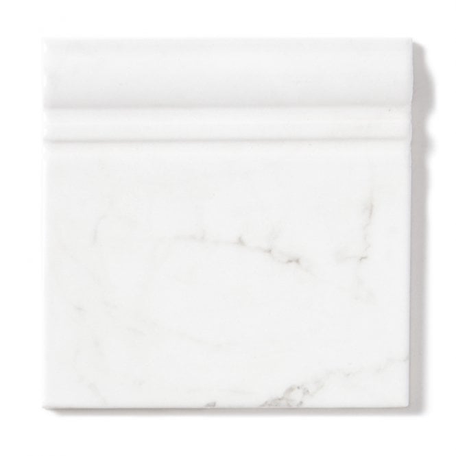 Metro Carrara Skirting Matt (15cm x 15cm) Wall Tile