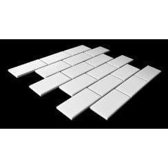Metro Flat Matt White 29.55cm x 29.1cm (4.5cm x 9.5cm) Mosaic Tile