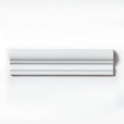 Metro Matt White Dado Border 5cm x 20cm Wall Tile