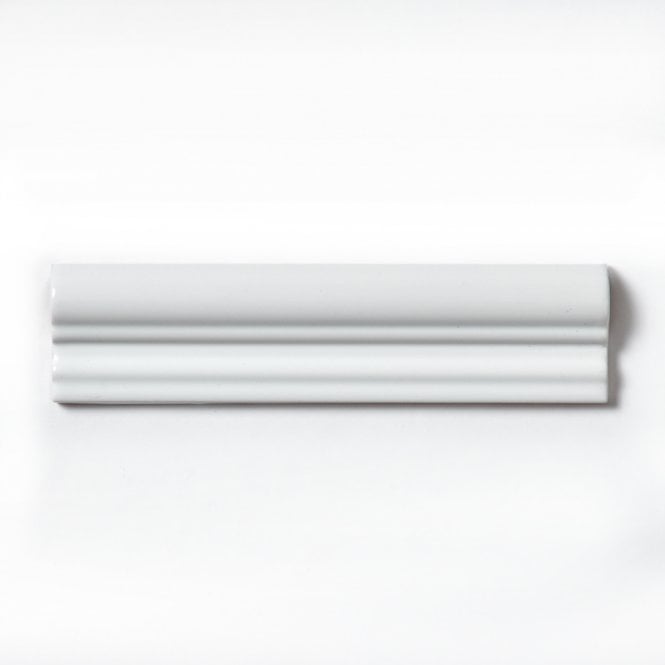 Metro White 5cm x 20cm Dado Border Tile