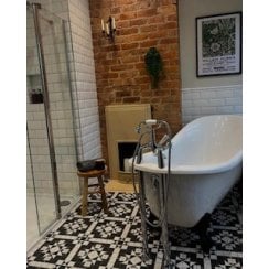 Metro White 5cm x 20cm Dado Border Tile