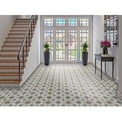 Metropolistyle Star Laurel Pattern 45cm x 45cm Wall & Floor Tile