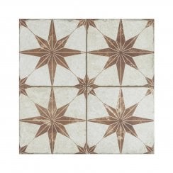 Metropolistyle Star Sienna  Pattern 45cm x 45cm Wall & Floor Tile