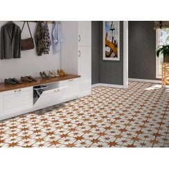 Metropolistyle Star Sienna  Pattern 45cm x 45cm Wall & Floor Tile