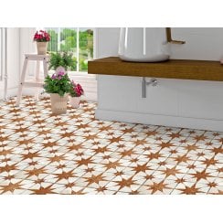 Metropolistyle Star Sienna  Pattern 45cm x 45cm Wall & Floor Tile