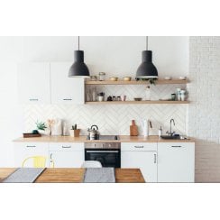 Microline White Gloss 5cm x 20cm Wall Tile