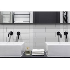 Microline White Gloss 5cm x 20cm Wall Tile
