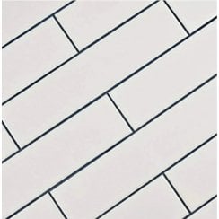 Microline White Matt 5cm x 20cm Wall Tile